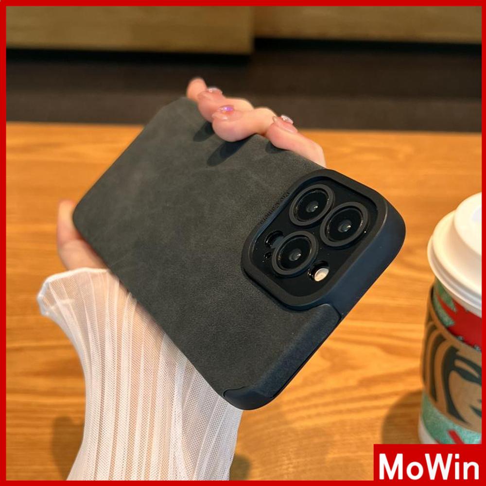 Mowin - เข้ากันได้สำหรับ 15 เคสไอโฟน11 เคส iphone 11 เคส 15 pro max Case เคสหนังนิ่มฝาครอบกล้องกันกระแทกสีเขียวเข้มสีเทาสีดำเข้ากันได้กับ 14 Pro Max 13 Pro max 12 Pro Max 11 Pro Max XR 7Plus 8Plus