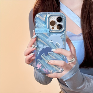 เคสโทรศัพท์มือถือ ซิลิโคน กันกระแทก ลายปลาโลมาน่ารัก สําหรับ Iphone 12 11 13 14 PRO MAX 13ProMax 12 13pro 11 14pro