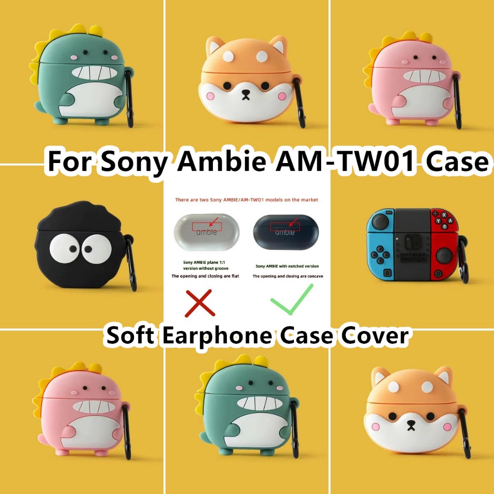 สําหรับ Sony Ambie AM-TW01 กรณีการ์ตูนสร้างสรรค์สําหรับ Sony Ambie AM-TW01 ปลอกหูฟังแบบนุ่มฝาครอบ