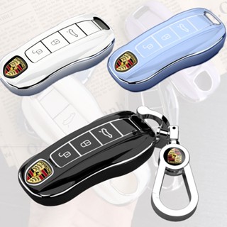 เคสรีโมทกุญแจรถยนต์ TPU สําหรับ Porsche 911 718 Panamera Cayenne Macan Boxster Cayman Control Fob