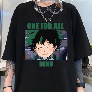 เสื้อยืดแขนสั้น ผ้าฝ้ายแท้ พิมพ์ลายอนิเมะ My Hero Academia Boku No Hero Academia สําหรับผู้ชาย