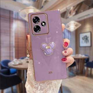 เคสโทรศัพท์มือถือชุบไฟฟ้า แบบนิ่ม ลายหมีน่ารัก สําหรับ Realme C53 C55 NFC 4G RealmeC53 2023