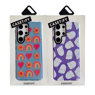 CASETIFY เคสโทรศัพท์มือถือ TPU นิ่ม กันกระแทก ลายภาพวาดสีน้ํา แต่งกลิตเตอร์ สําหรับ Samsung Galaxy S23 Ultra Plus S22 Ultra