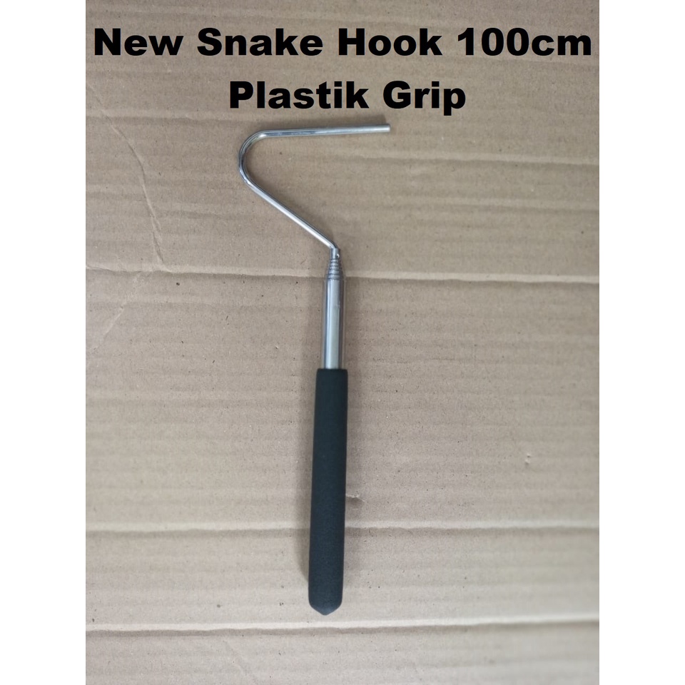 ตะของู Retractable Snake Stick สีดําสแตนเลสพลาสติก Grip - Telescoping Snake Catcher SHP100cm -R