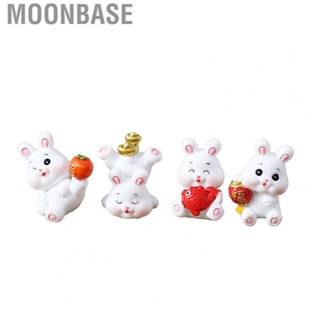 Moonbase Rabbit Figure Cake Decoration  Exquisite Lucky Bunny Cake Topper Figurines Cute Cartoon Good Luck  for New Year Party