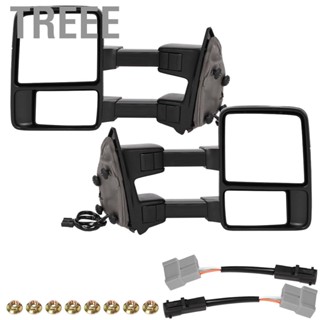 Treee 2pcs/set Power Heated Signal Towing Mirrors Fit for Ford F250-F550 99-07