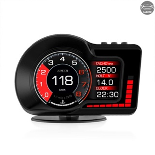 พร้อมส่ง เครื่องวัดความเร็วดิจิทัล GPS HUD ระบบคู่ พร้อมความเร็ว นาฬิกา รอบต่อนาที น้ํา และอุณหภูมิน้ํามัน สําหรับรถยนต์ การทดสอบการเร่งความเร็วเบรก การทดสอบสัญญาณเตือนความเร็วเกิน