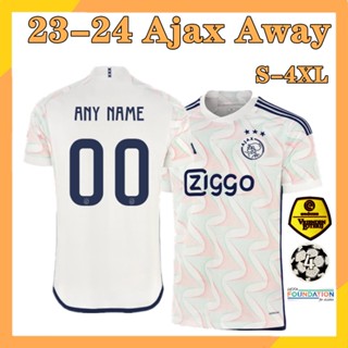 เสื้อกีฬาแขนสั้น ลายทีมชาติฟุตบอล AJAX Jersey Away 23-24 ไซซ์ S-4XL สําหรับผู้ชาย