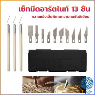 Tmala เซตมีดแกะสลัก มีดโมเดล  เซ็ทมีดอาร์ตไนท์ มีใบมีด 13ใบ carving knife