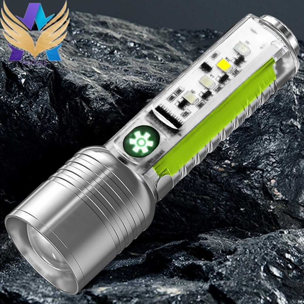Xhp50 ไฟฉาย LED 500mAh 800LM โคมไฟ Type-C ชาร์จ USB กันน้ํา