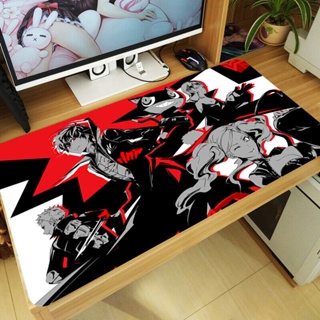 Persona 5 P5 อะนิเมะ แผ่นรองเมาส์ PC แป้นพิมพ์ ขนาดใหญ่ แผ่นรองเมาส์เล่นเกม แผ่นรองเมาส์