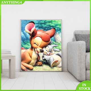 ✥Anything4✥【พร้อมส่ง】ภาพวาดปักเพชร ทรงกลม ลายสัตว์ 5D DIY สําหรับตกแต่งบ้าน