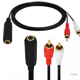 Zzz 1 4 Female to 2xRCA Male อะแดปเตอร์สายเคเบิ้ล RCA Y Splitter Excellet Sound