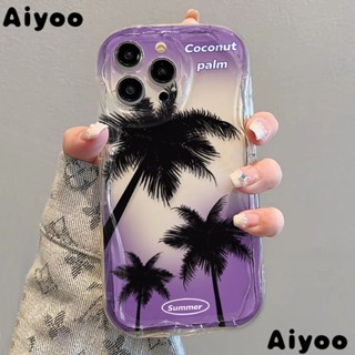 เคสป้องกันโทรศัพท์มือถือใส แบบนิ่ม ลายมะพร้าว กันกระแทก สําหรับ Iphone 7 12 14 Xs Xr 8p promax✅เคสป้องกันโทรศัพท์มือถือ แบบนิ่ม ไล่โทนสี สําหรับ Apple iPhone 13 11 O8IB