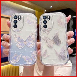 เคส OPPO Reno6 5G Reno6 โทรศัพท์มือถือแบบนิ่ม tpu ใส กันกระแทก สีชมพู แฟชั่น สําหรับ  TYNY