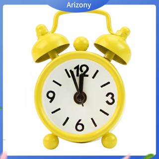 Arizony|  นาฬิกาปลุกอะนาล็อก ทรงกลม ขนาดเล็ก ใช้แบตเตอรี่ สไตล์คลาสสิก