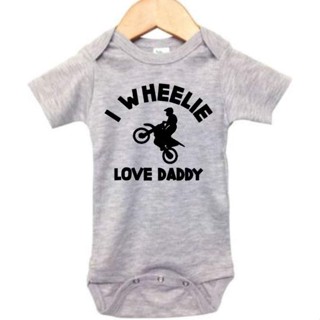 ชุดบอดี้สูท Onesie I Wheelie Love Daddy Motocross สําหรับทุกเพศ IGTG