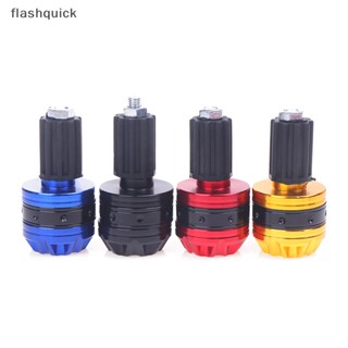 Flashquick 1 คู่ สากล อลูมิเนียม แกะสลัก มือจับ ปลั๊ก เลื่อน นวัตกรรมใหม่ และใช้งานได้จริง ใหม่ รถจักรยานยนต์ มือจับ ปลายแฮนด์ จับ ดี