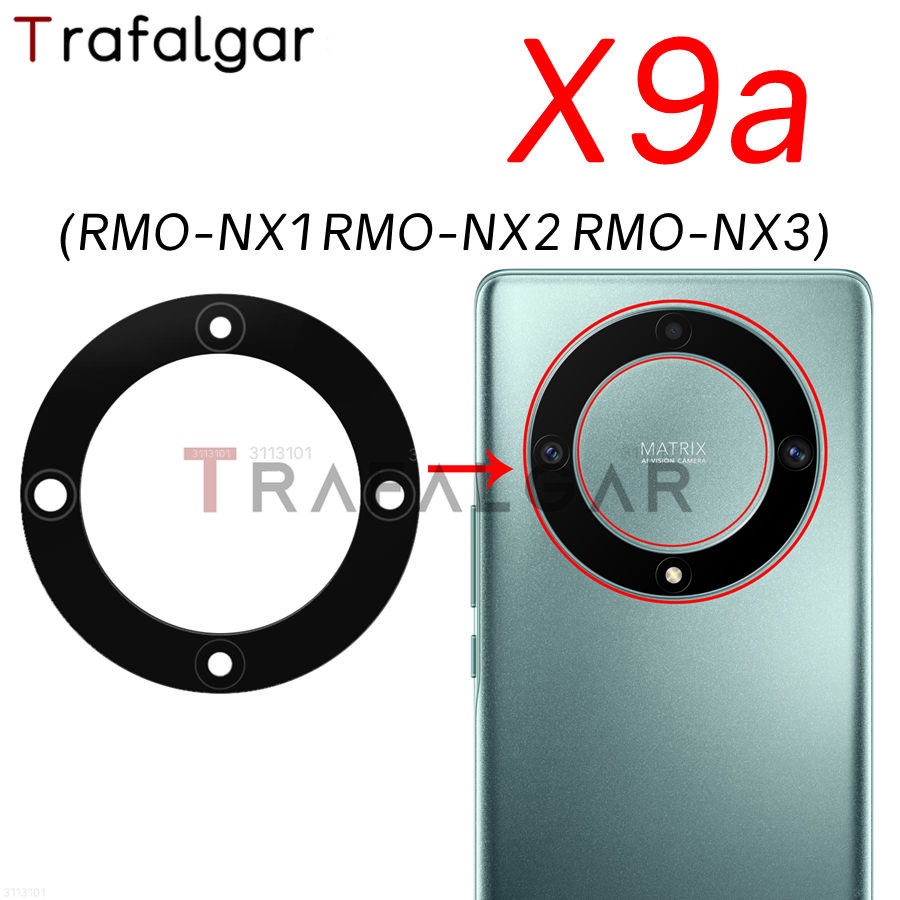 เลนส์กระจกกล้องด้านหลัง แบบเปลี่ยน พร้อมสติกเกอร์กาว สําหรับ Honor X9a 5G RMO-NX1 RMO-NX2 RMO-NX3