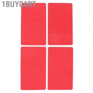 1buycart Nail Stamping Template 4pcs 3D Relief Printing Salon DIY Soft