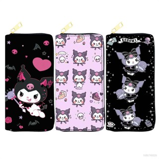 Gt2 กระเป๋าสตางค์ใบยาว พิมพ์ลายการ์ตูน Sanrio Kuromi น่ารัก มีซิป อเนกประสงค์ สําหรับนักเรียน