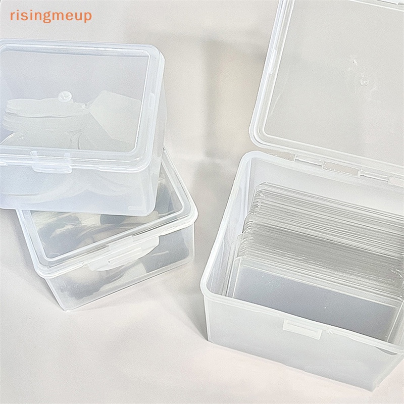 [risingmeup] กล่องเก็บโฟโต้การ์ด สติกเกอร์ใส เกาหลี ไอดอล ที่ใส่บัตร โต๊ะ จัดเก็บ จัดระเบียบ กล่องจัดระเบียบ เครื่องเขียน