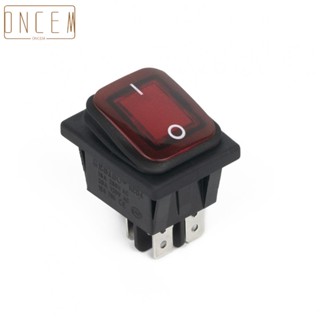 【ONCEMOREAGAIN】Rocker Switch 30 X 22mm Luminous Red Button Prevent Dust Quick Connection