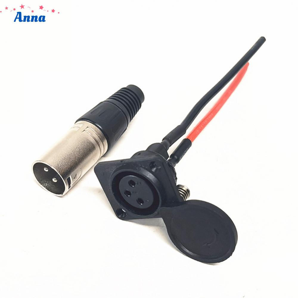 【Anna】Battery Charger Port 3 Pin Adapter Port Electric Scooter Electric Wheelchair