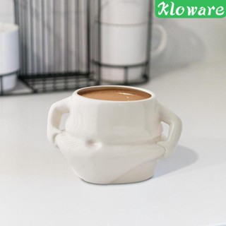 [Kloware] แก้วกาแฟเซรามิค แฮนด์เมด สีขาว สําหรับปาร์ตี้ ร้านอาหาร ห้องครัว