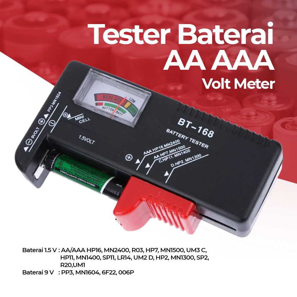 OLOEY Tester AA AAA Volt Meter Battery - BT-168
