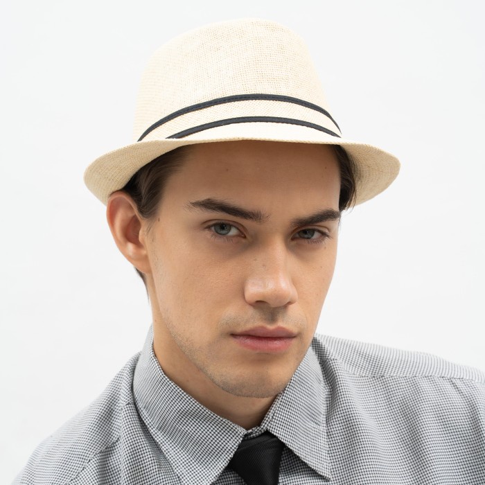 Houseofcuff Fedora Hat หมวกคาวบอย Fedora Ratan Cream