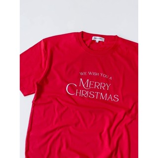 เสื้อยืดผ้าดีที่สุด ลาย WE WISH YOU A MERRY CHRISTMAS