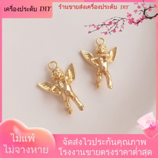 💖เครื่องประดับ DIY ขายส่ง💖จี้ทองแดง ชุบทอง 14k รูปนางฟ้าน้อย สามมิติ แฮนด์เมด[จี้/ลูกปัด/สร้อยคอ/สร้อยข้อมือ/ต่างหู/กําไลข้อมือ]