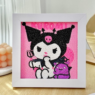 ใหม่ ชุดภาพวาดปักเพชร รูปการ์ตูน Kuromi Sanrio Hello Kitty ของขวัญ ของเล่นสําหรับเด็ก 2023