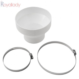 #ROYALLADY#Adapter แคลมป์เชื่อมต่อท่อระบายอากาศ สเตนเลส พลาสติก ทนทาน