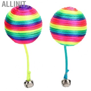 Allinit 2pcs Colorful Rope Ball Playing Toy Pet  Kitten  Molar Chewing Gift