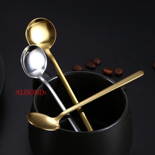 ALISOND1 ช้อนกาแฟ ทรงกลม สไตล์นอร์ดิก สําหรับคนขนมหวาน ใช้บนโต๊ะอาหาร บ้าน