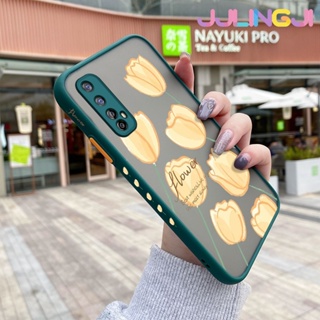 เคสโทรศัพท์มือถือ ซิลิโคนนิ่ม ใส กันกระแทก ลายดอกไม้สีเหลือง สําหรับ Realme 7 4G Narzo 20 Pro