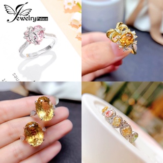 Jewelrypalace แหวนเงิน 925 ประดับทับทิม เครื่องประดับหรูหรา สําหรับผู้หญิง M103