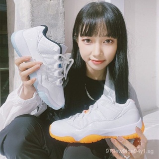 Fxx2 Sdfg air jordan 11 รองเท้าบาสเก็ตบอล ข้อสั้น สีดํา สีแดง สําหรับผู้ชาย ผู้หญิง aj11 av2187-160