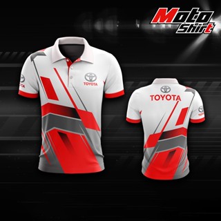 🏍️MOTOSHIRT เสื้อโปโลพิมพ์ลาย TOYOTA TO-A02-22