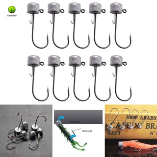 10 ชิ้น Ned Rig หัวจิ๊กเห็ดละเอียด สําหรับเหยื่อพลาสติกอ่อน สําหรับ Ned Rig Technique Lead Mushroom Jig Head