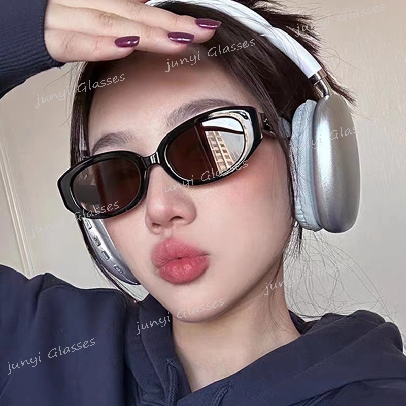 Millennial แว่นตากันแดด กรอบทรงวงรี ป้องกันรังสียูวี พรีเมี่ยม สไตล์ยุโรป และอเมริกา สําหรับผู้หญิง Y2k - รูปที่ 2