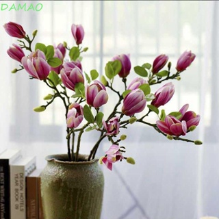 DAMAO ช่อดอกแมกโนเลียจําลอง แฮนด์เมด DIY สําหรับตกแต่งสวน