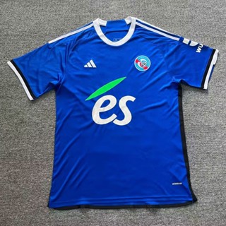 เสื้อกีฬาแขนสั้น ลายทีมชาติฟุตบอล Strasbourg 23-24 S-XXL ชุดเหย้า แห้งเร็ว สําหรับผู้ชาย AAA