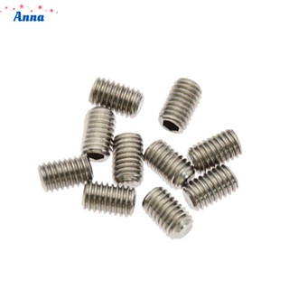 【Anna】Grub Screws 0.8cm/0.3inch Heigth Accessories FCS Fin Plug Screws Silver