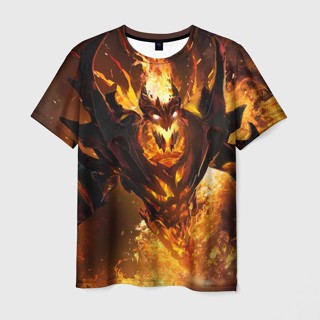 เสื้อยืด พิมพ์ลาย 3 มิติ "Fire" สําหรับผู้ชาย