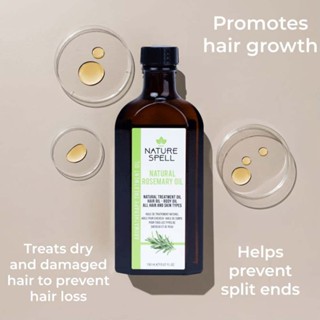 Nature Spell Rosemary Oil for Hair Growth &amp; Hair Skin 150ml Natural Pure Vegan