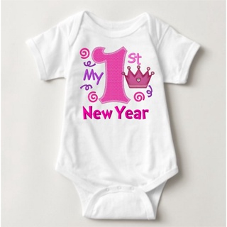 Baby My First New Years Holiday Onesie - Princess 5ZQL ตุ๊กตาเจ้าหญิง ใส่ในวันหยุด