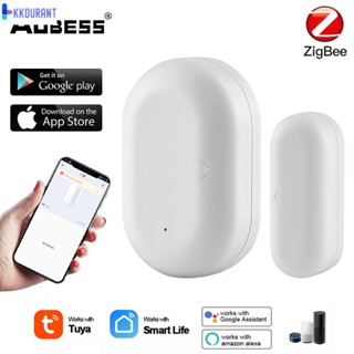 ใหม่ Tuya Zigbee Smart Window Door Gate Sensor Detector Smart Life/tuya App Real Time Remote Monitoring Smart Home Security Alarm System KDURANT